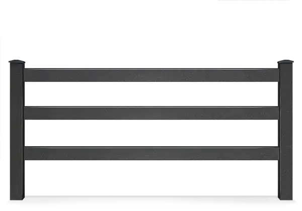 3 rail aluminum ranch fence