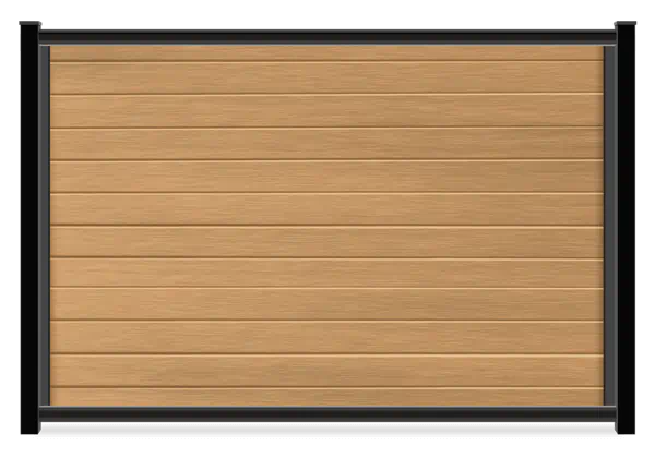 FenceTrac Topical Teak mixed material fence