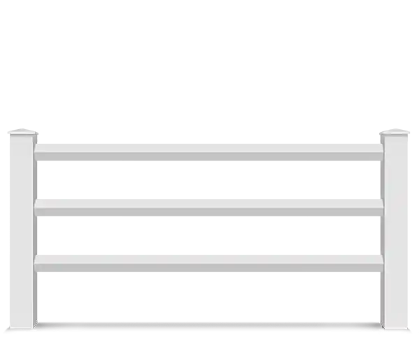 Vinyl diamond ranch rail fence contractor