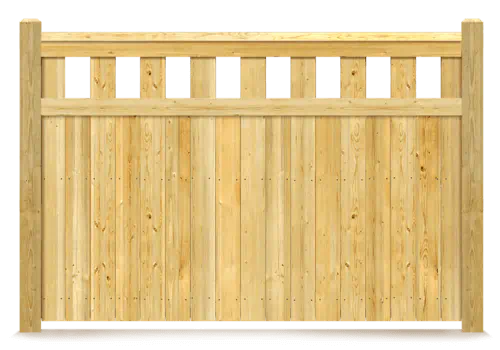 Alternating Picket wood fence