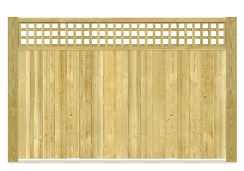 Grid Top wood fence