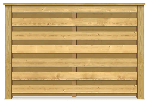Horizontal Shadowbox wood fence