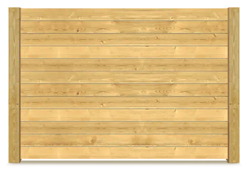 Horizontal wood fence