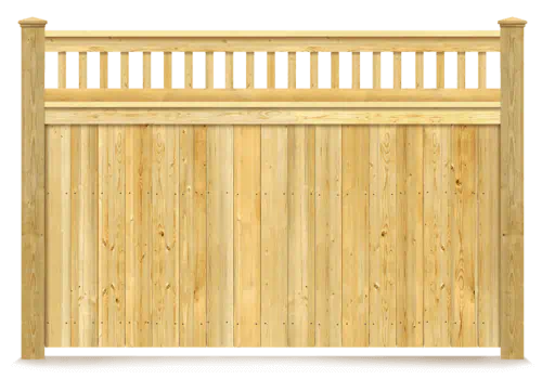 Spindle Top wood fence