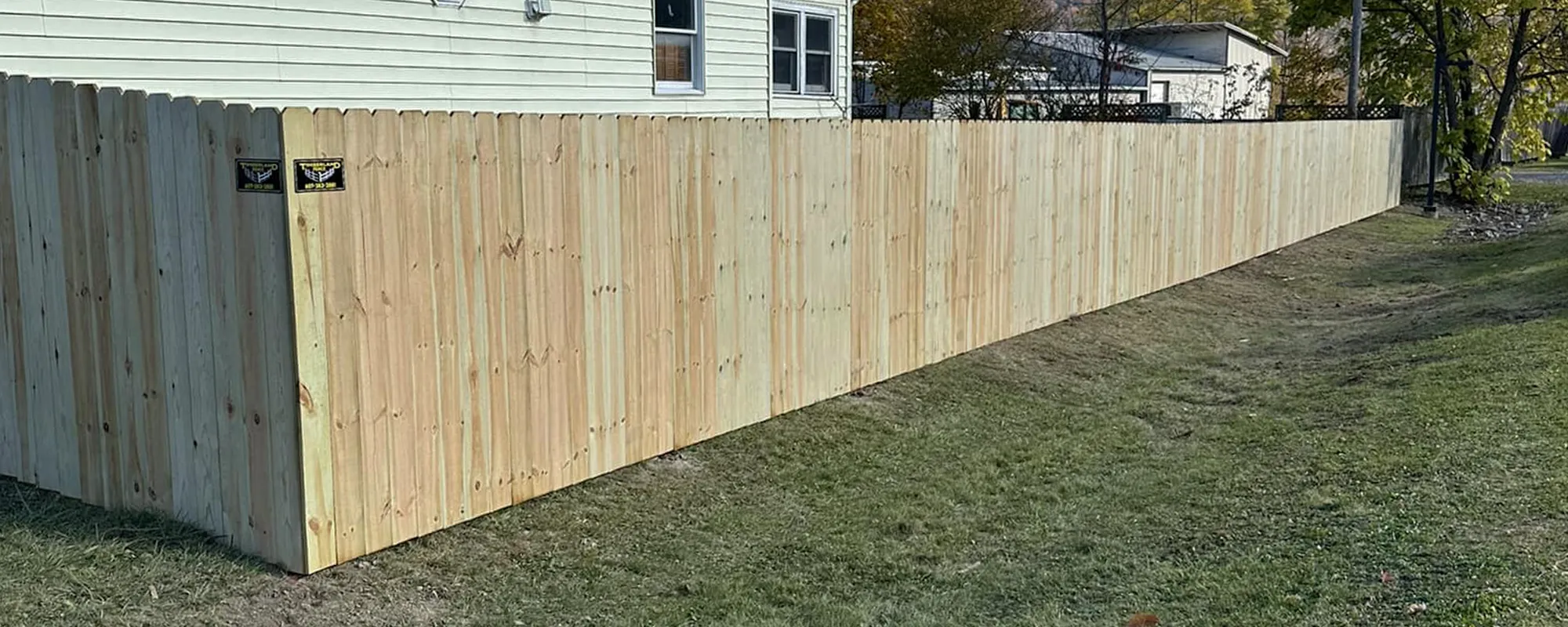 Wood fence installed in Central NY