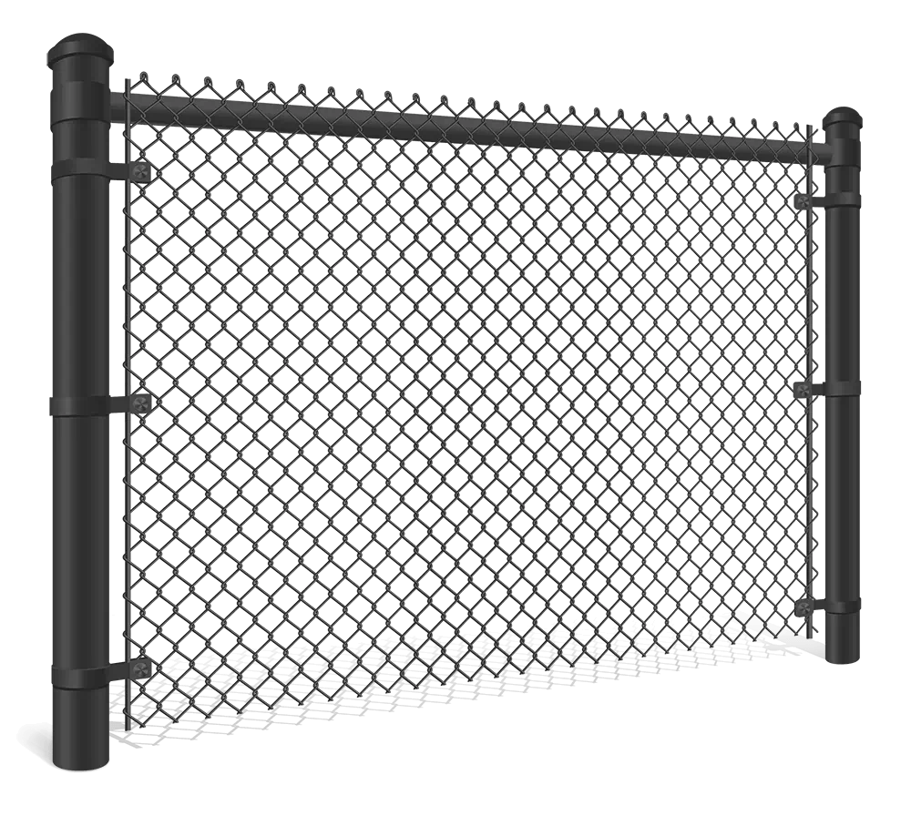 Detailed view of chain link fence panel