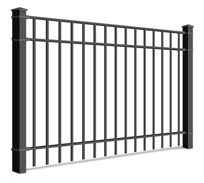 Detailed view of aluminum fence panel
