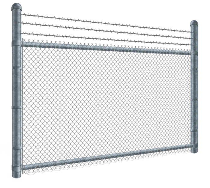 Detailed view of chain link fence panel