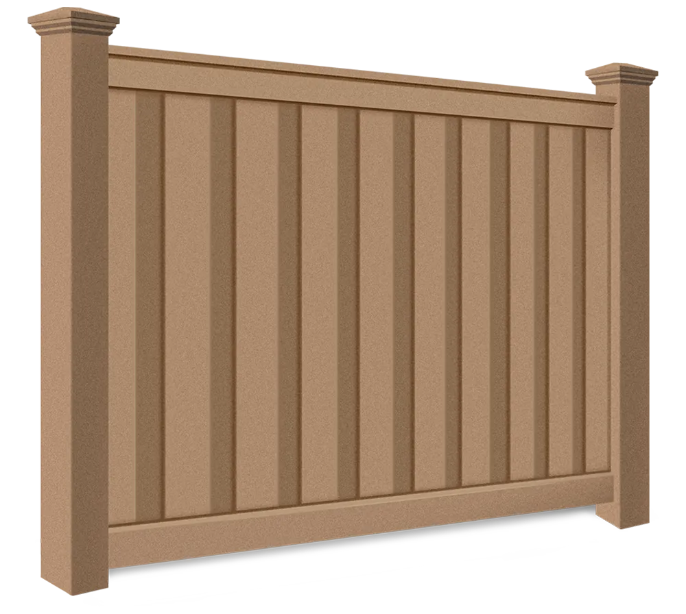 Detailed view of composite fence panel