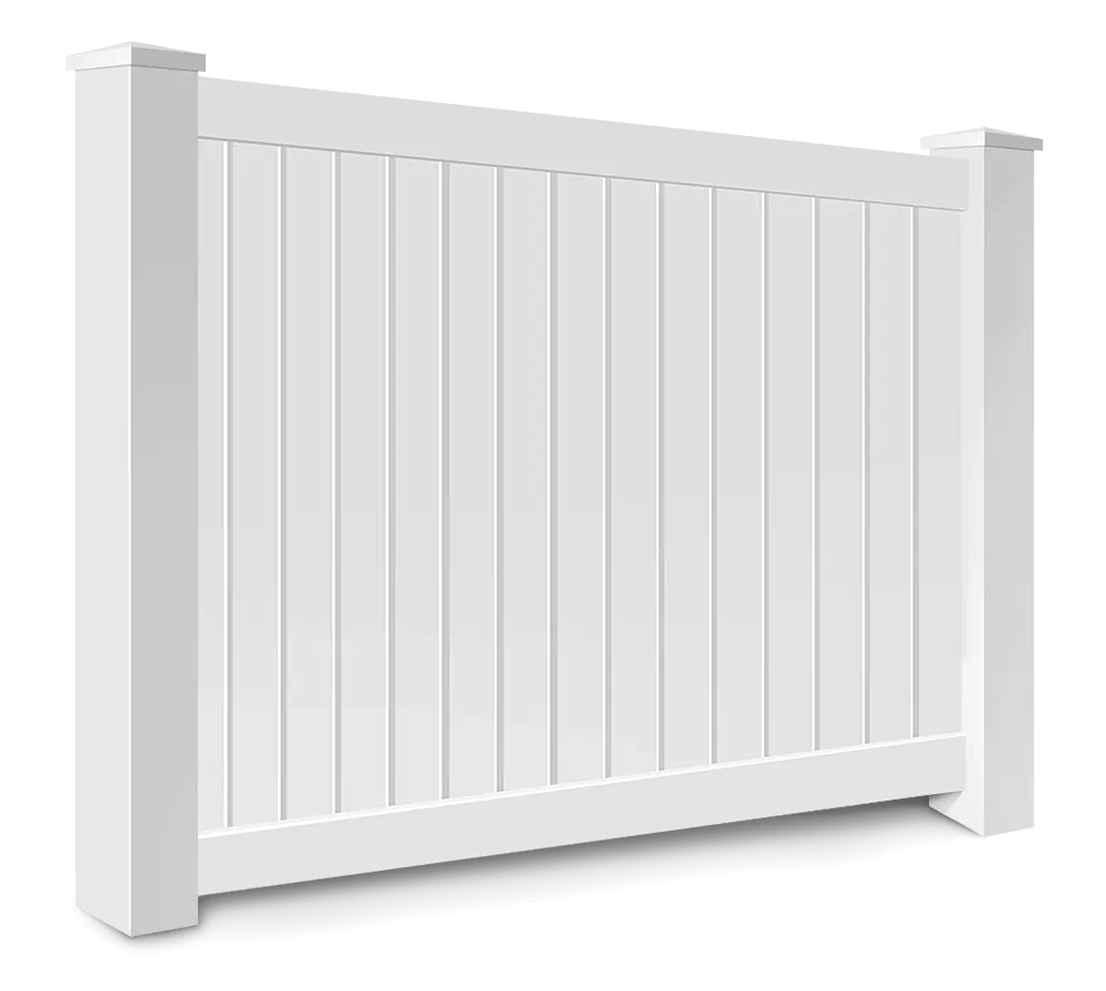 Detailed view of vinyl fence panel